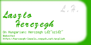 laszlo herczegh business card